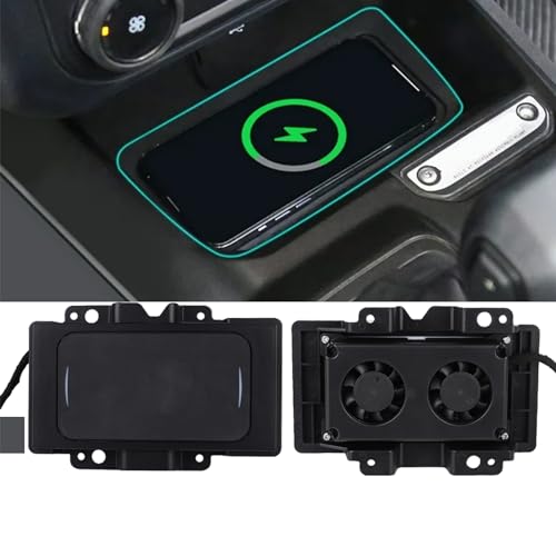 Atubeix Console Wireless Charging Pad 15W for Ford Bronco 2021 2022 2023 2024 2/4-Door Accessories, Upgraded Silent Fan Cooling FCC Certification,Wireless Charger Hidden Charging - Image 1