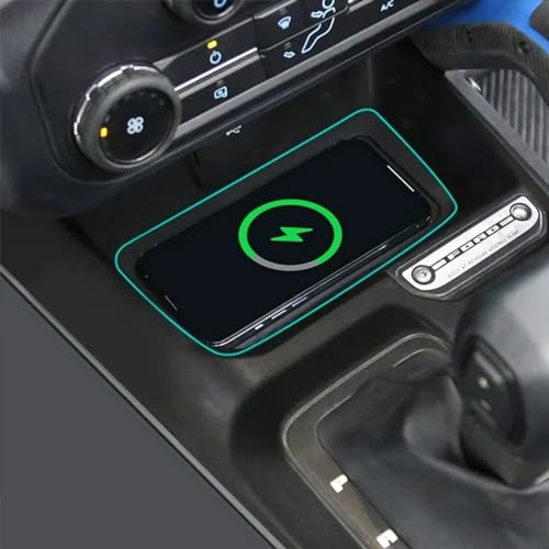 Atubeix Console Wireless Charging Pad 15W for Ford Bronco 2021 2022 2023 2024 2/4-Door Accessories, Upgraded Silent Fan Cooling FCC Certification,Wireless Charger Hidden Charging - Image 2