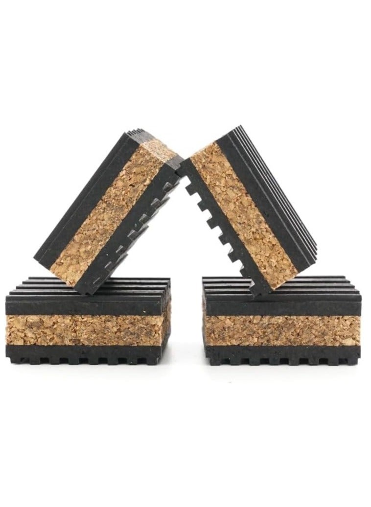 RACO RACO Anti Vibration Pad-Rubber/Cork Vibration Isolation Pads Pack of 4 (8 inch x 8 inch, 4)  - Image 1