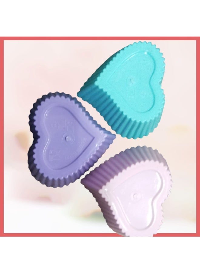 طقم أطباق بلاستيك 3 قطع | أطباق تقديم على شكل قلب ومناسبة للتسالي - Image 5