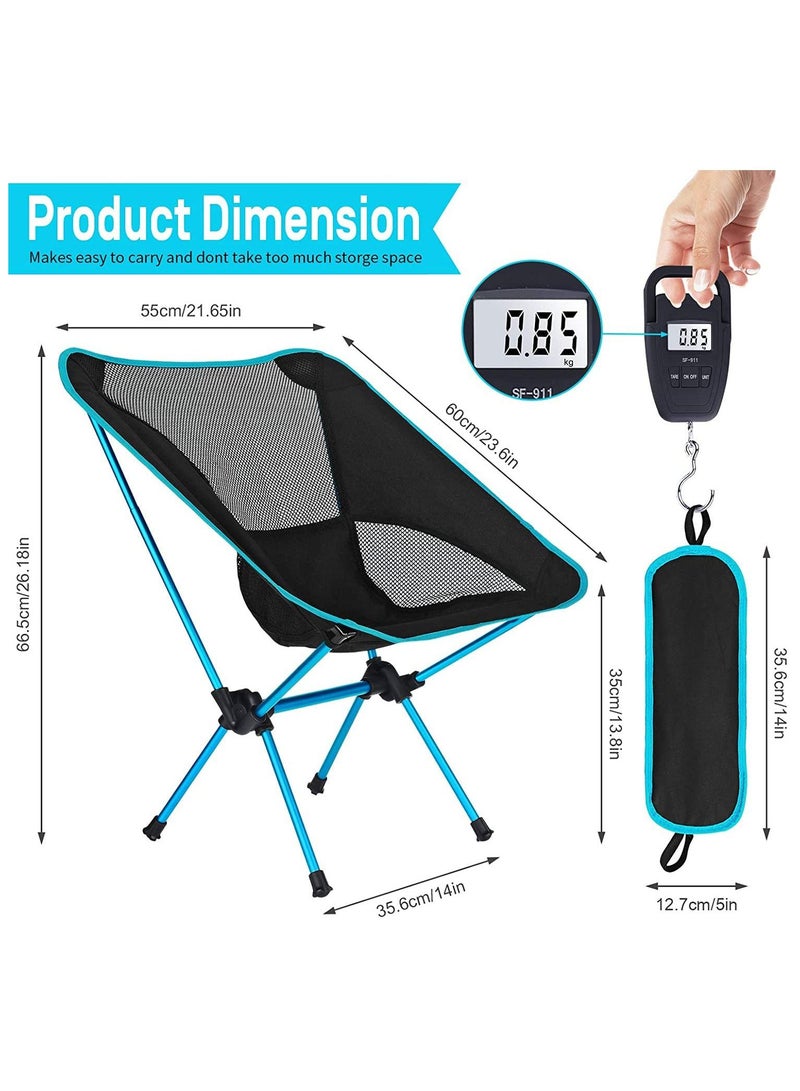 SYOSI Camping Chairs, 1 Pack Ultralight Portable Compact Folding Beach Chairs Ergonomic Design Durable and Breathable Chair with Carry Bag for Outdoor Camping Backpacking Hiking  - Image 2