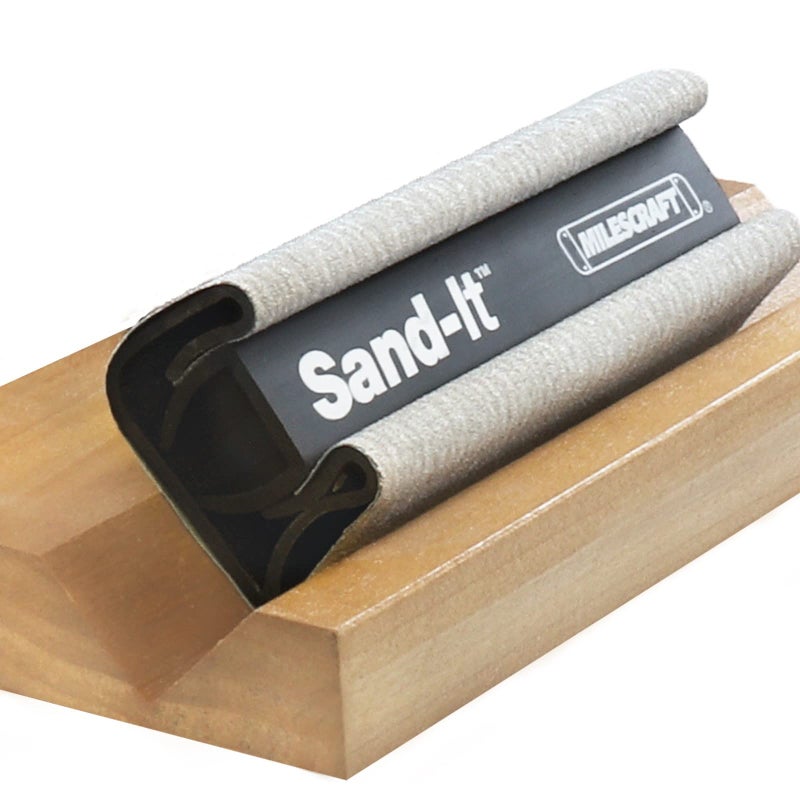 Milescraft 1622 SandIt MultiSurface Sanding Block Sand Flat Concave Convex Round Surfaces or Fit into Tight Spaces Accepts any Sheet of Sand Paper 150 Grit Sand Paper Included