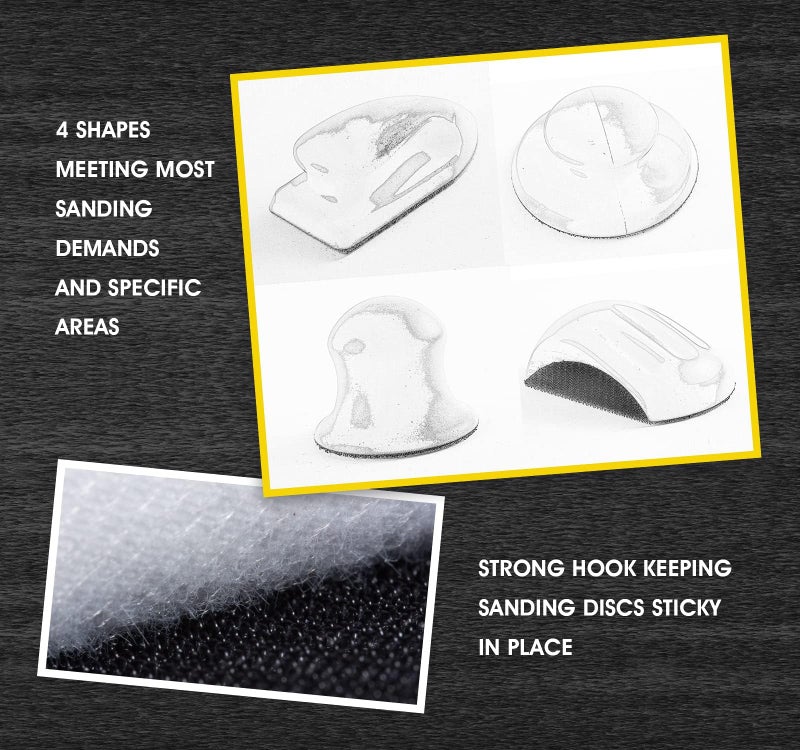 S SATC 4PCS Hook and Loop Sanding Block Included 1 Cleaning Brush 5 Inch Round and Mouse Sanding Block Meant for Wood Furniture Restoration Home Arts and Crafts - Image 5
