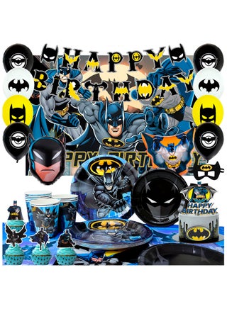 Batman Party Decorations for 10 Guests, Batman Birthday Disposable Tableware Set Batman Themed Balloons Banner Batman Tablecloth Paper Plates Cups etc Batman Birthday Party Supplies - pzsku/Z19BF8FD0B7055E26CAD5Z/45/1746197198/816490ef-7a87-4a54-97de-857acd7a9ce5
