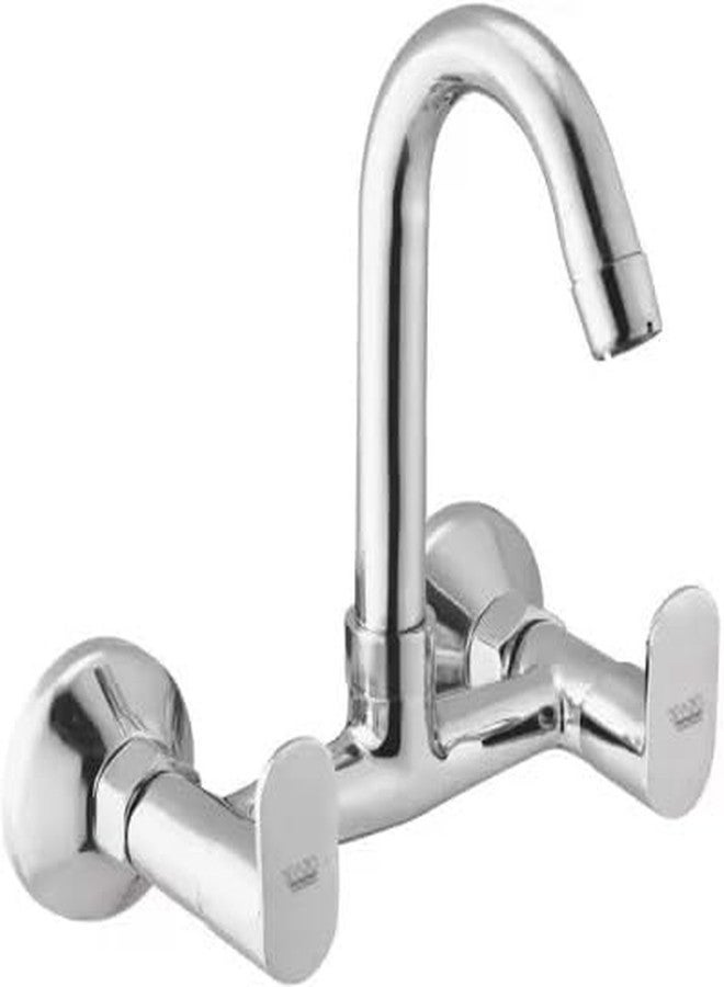 Spazio Opal Brass Heavy Hot & Cold Kitchen Sink Mixer Tap with 360 Degree Rotational Spout for Kitchen Sink (Wall Mount Installation Type) - Image 1