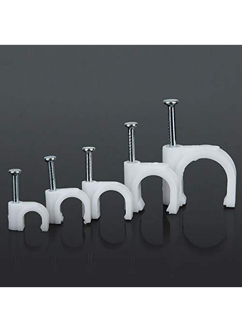 DIY Crafts DIY Crafts CTDIYHI54553 Mix 100pcspack 514mm RoundSquare Steel Nail Cable Clamp Supplies Wire Cable Clip Buckle Plastic Clips Ties  - Image 4
