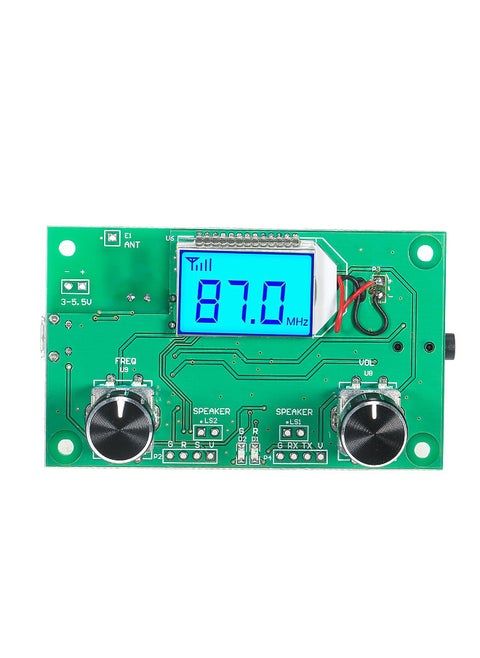 Digital FM Radio Wireless Receiver Module LCD Display with Backlight DSP PLL Module 76.0MHz-108.0MHz Mini Digital Stereo FM Mini Radio Module