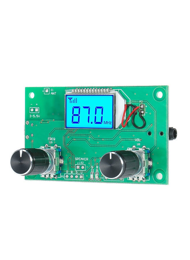 Digital FM Radio Wireless Receiver Module LCD Display with Backlight DSP PLL Module 76.0MHz-108.0MHz Mini Digital Stereo FM Mini Radio Module