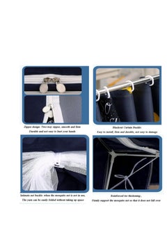 Y&D Bed Canopy Tents Curtain Blackout Curtain Single Bed Tent Curtain Student Shading Cloth Bed Canopy Mosquito Net Student Sleep Privacy Protection  - Image 4