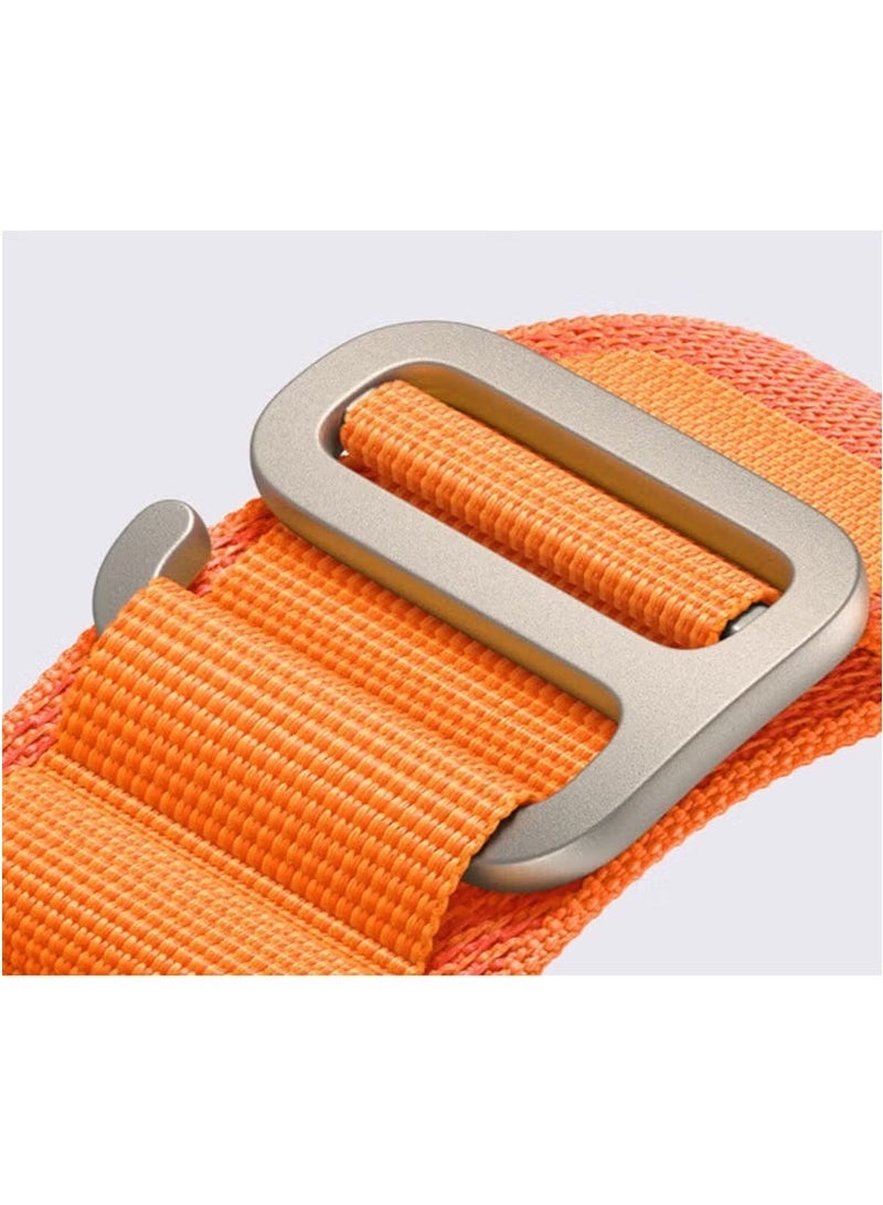 ELTRAZONE 4-Pack Alpine Loop Bands for Apple Watch 49mm 45mm 44mm – Durable Nylon Woven Sport Straps Compatible with Apple Watch Ultra, Series 8, 7, SE, 6, 5, 4, 3, 2 – Adjustable Breathable Replacement Bands – White, Green, Orange, Black - Image 2