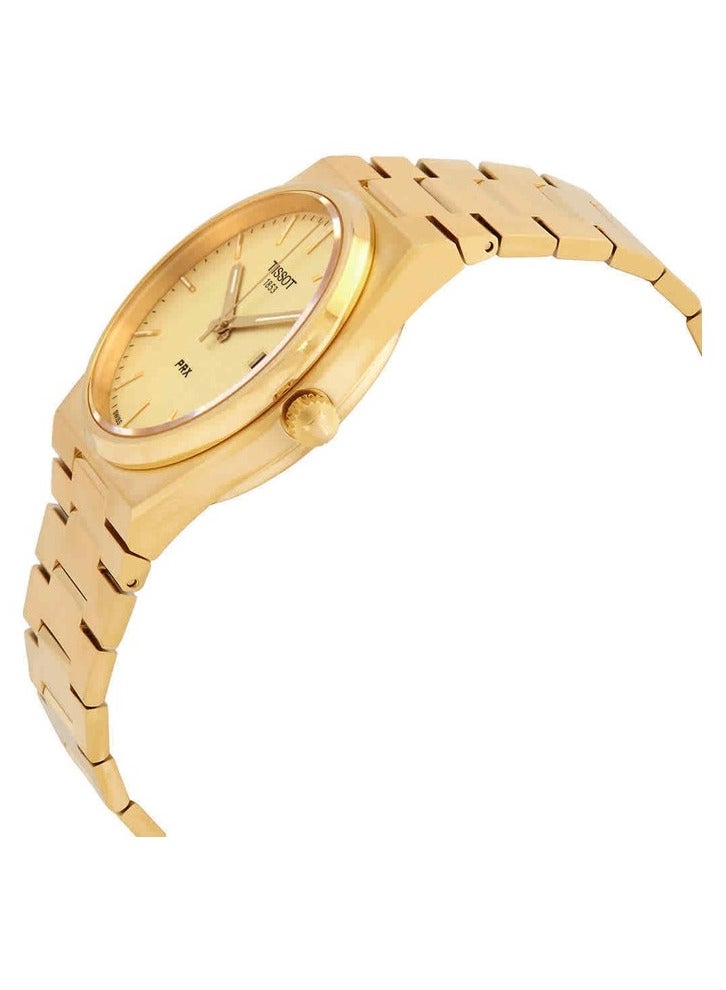 TISSOT PRX Gold Dial Stainless Steel 40mm Mens Swiss Quartz Watch - T137.410.33.021.00 - Image 2