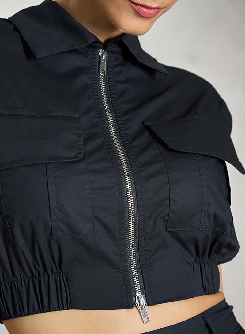 Virgio VIRGIO Cotton Stretch Utility Crop Shirt  - Image 3