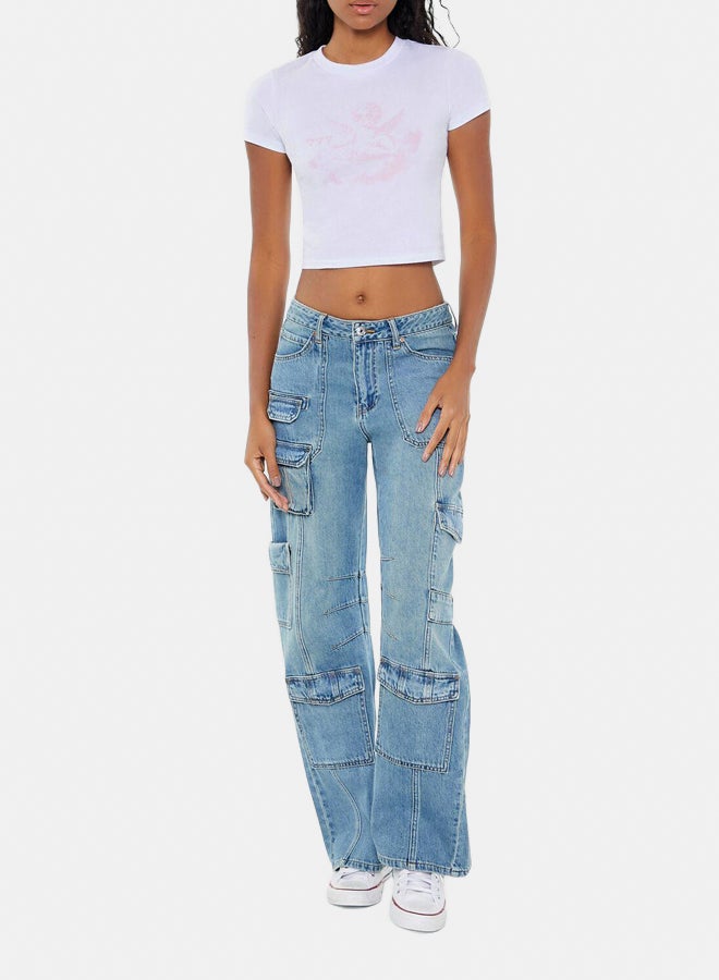 FOREVER 21 777 Angel Graphic Baby Tee - Image 2