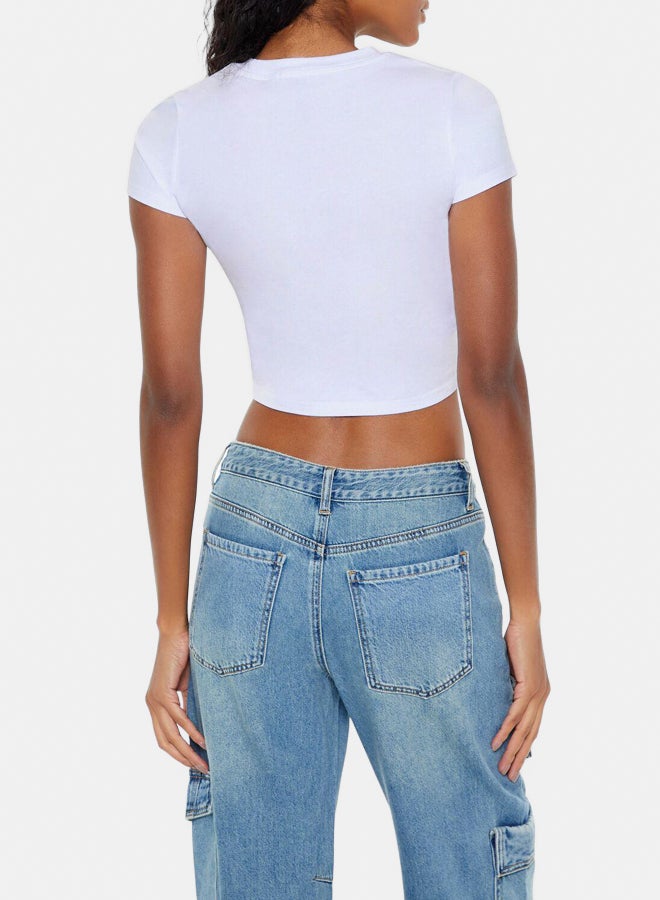 FOREVER 21 777 Angel Graphic Baby Tee - Image 5