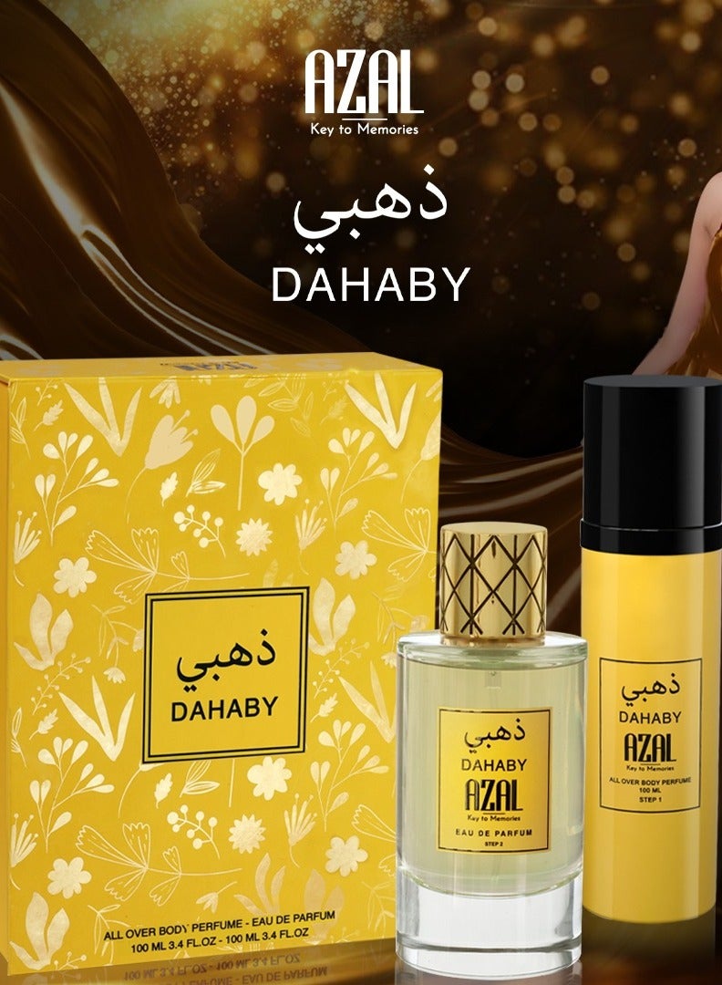 Azal Dahaby Gift Set – Eau De Parfum + Hair & Body Perfume - Image 1