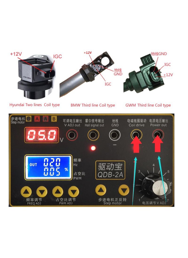 Generic QDB-2A Car ignition coil lock motor solenoid valve fault detector driver generator Automotive Repair Tool  - Image 5