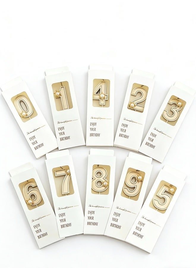 10 PCS Number Candles Set from 0 to 9 Digital Candles Reusable Safe Non Toxic Perfect for Birthday Cake Decoration  Kids Adults Birthday Party Supplies - Image 1