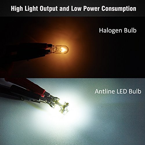 Antline 194 168 2825 T10 W5W Error Free LED Bulb White Super Bright 300 Lumens 10SMD 5730 Chipset LED Bulbs for Interior Dome Map Door Courtesy License Plate Lights Pack of 10 - Image 5
