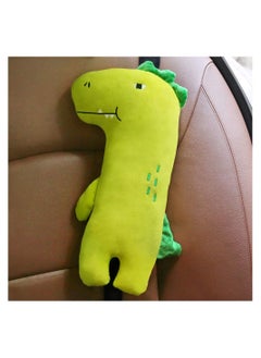 SYOSI Kids Travel Pillow for Car, Children's Dinosaur Travel Seat Belt Pillow, Seat Belt Cushion, Car Seat Vehicle Seat Strap Head Neck Support Shoulder Pad, Animal Car Traveling Pillows for Children Baby  - Image 1