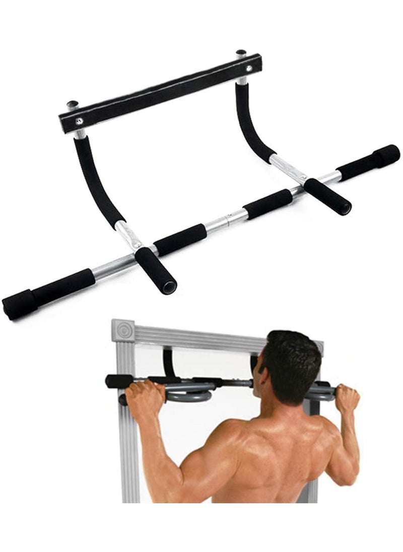 SUKILO 220LB Doorway Pull-Up Bar – Portable Strength Training System for Home, Over-Door Pull-Up Bar for Sit-Ups, Dips, and Full Body Workout  - Image 1