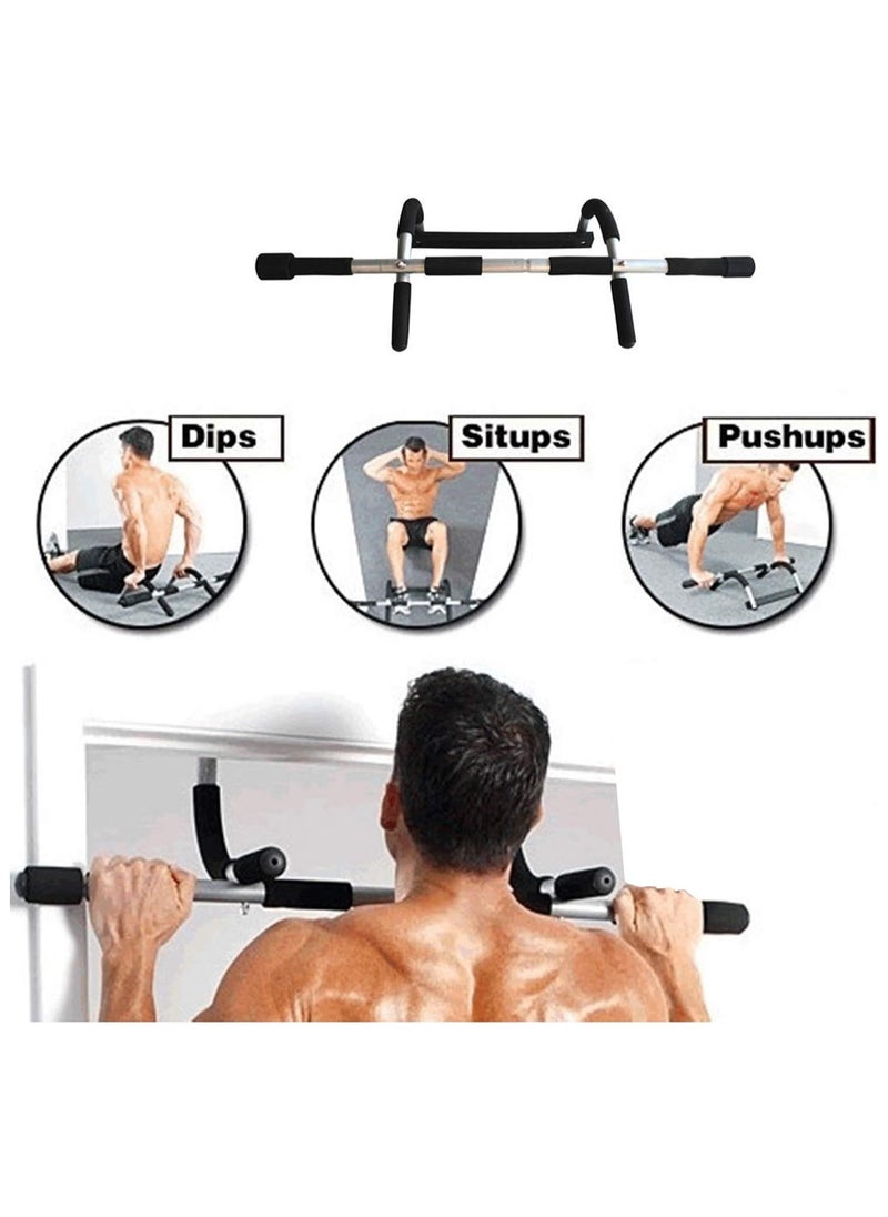 SUKILO 220LB Doorway Pull-Up Bar – Portable Strength Training System for Home, Over-Door Pull-Up Bar for Sit-Ups, Dips, and Full Body Workout  - Image 2
