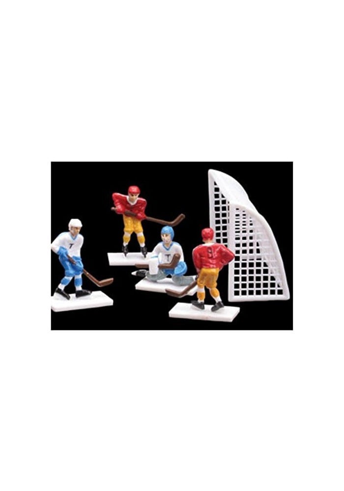A1 Bakery Supplies Hockey Player and Goal Cake Decorating Kit - 8 Piece Set
