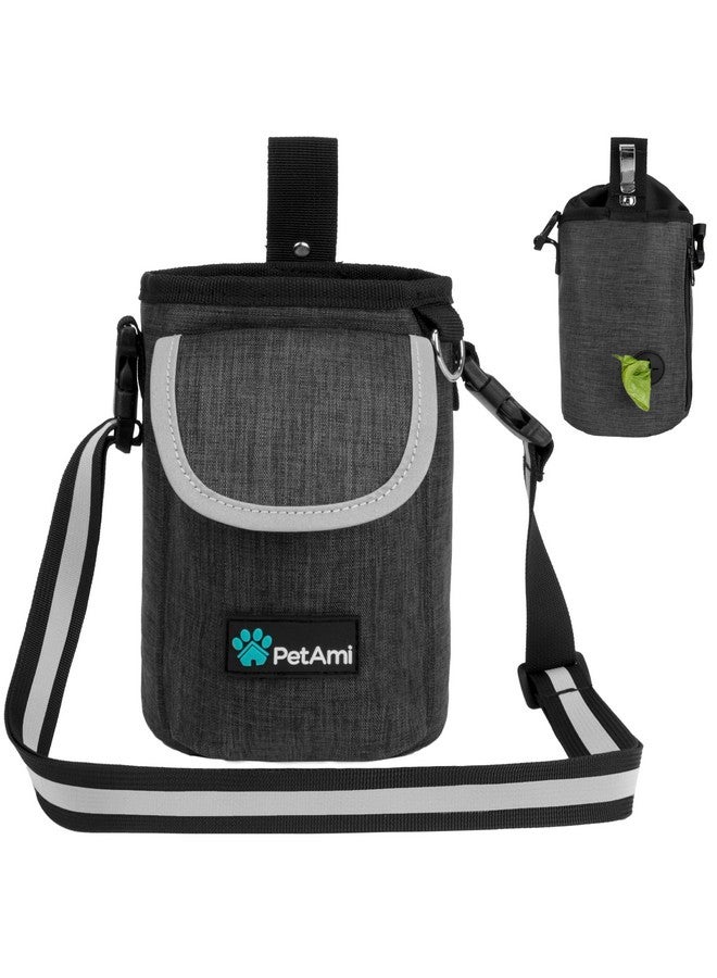 PetAmi PetAmi Dog Treat Pouch, Large Pet Training Treat Pouch with Pocket, Dog Trainer Essentials Supply Holder with Poop Bag Dispenser, Training Bag for Kibbles Toys, 3 Ways to Wear (Charcoal) - Image 1
