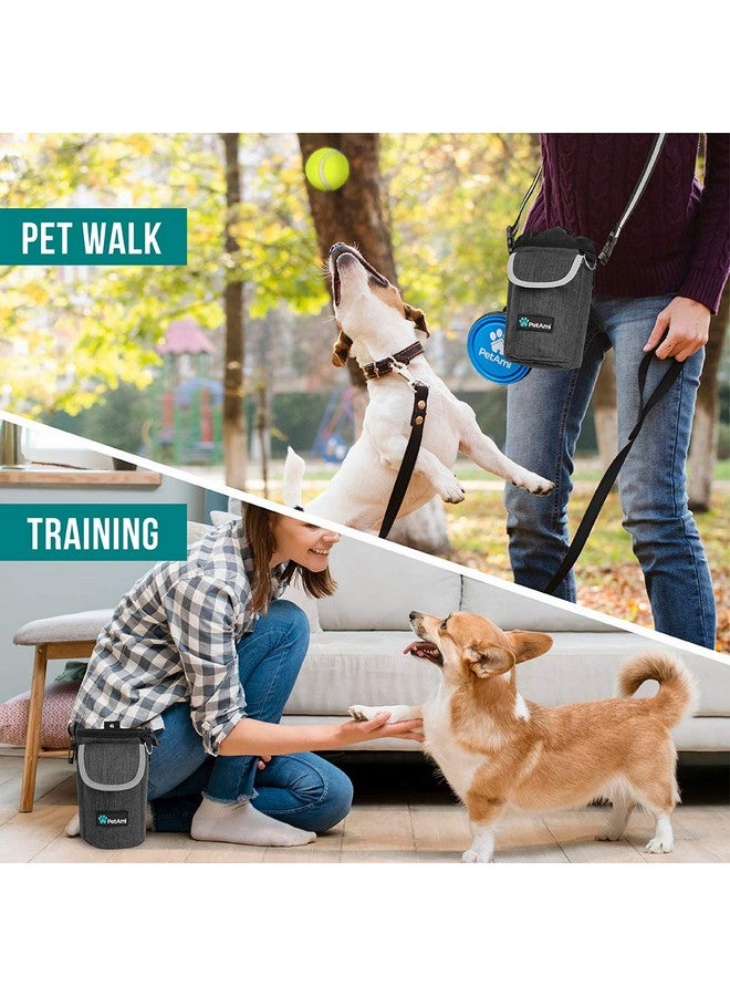 PetAmi PetAmi Dog Treat Pouch, Large Pet Training Treat Pouch with Pocket, Dog Trainer Essentials Supply Holder with Poop Bag Dispenser, Training Bag for Kibbles Toys, 3 Ways to Wear (Charcoal) - Image 5