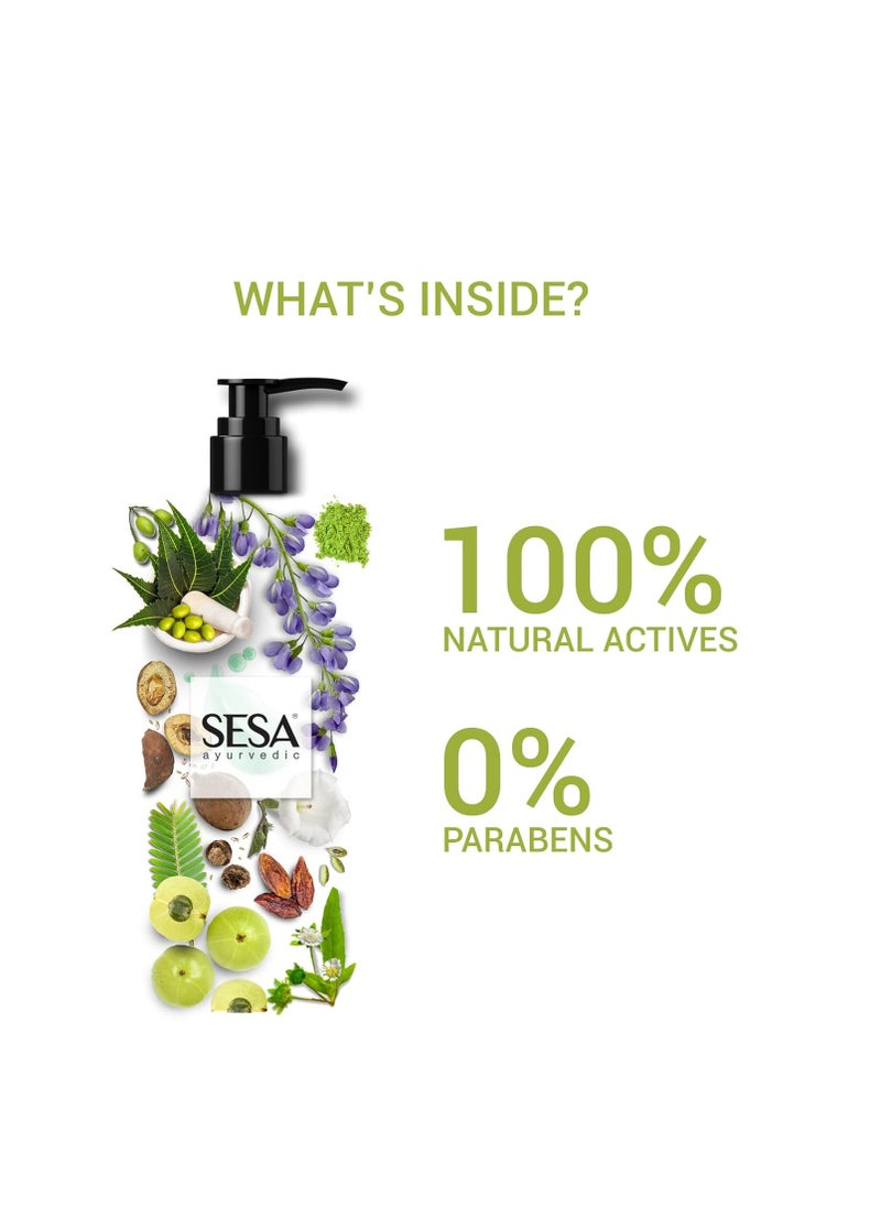 Sesa - Sesa Ayurvedic Medicinal Shampoo Hairfall Control Anti Dandruff Shampoo Infused with 17 Ayurvedic Herbs Smooth & Shiny Hair For Men & Women (500 ml) - Image 1