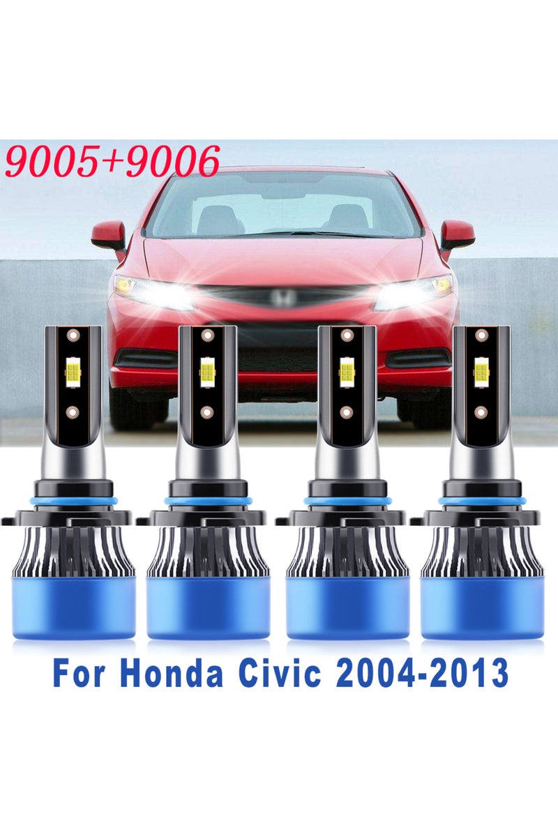 erorex High Low Beam 6500k White 4x High Low Combo Beam 9005 9006 Led Headlight Bulbs Conversion Kit Hb3 Hb - Image 1