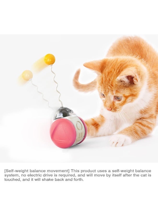 ECVV Interactive Cat Chasing Toys Kitten Excercise Toy With Catnip Squeaky Ball (Assorted) - Image 3