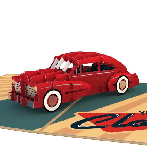 Lovepop Happy Birthday Pop-Up Card for Her and Him- 3D Novelty Birthday Greeting Cards for Boys, Girls, Men, Women - You're Not Old - 5" x 7" Classic Car Card - Blank Note Card & Envelope Included - Image 1