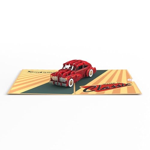 Lovepop Happy Birthday Pop-Up Card for Her and Him- 3D Novelty Birthday Greeting Cards for Boys, Girls, Men, Women - You're Not Old - 5" x 7" Classic Car Card - Blank Note Card & Envelope Included - Image 5