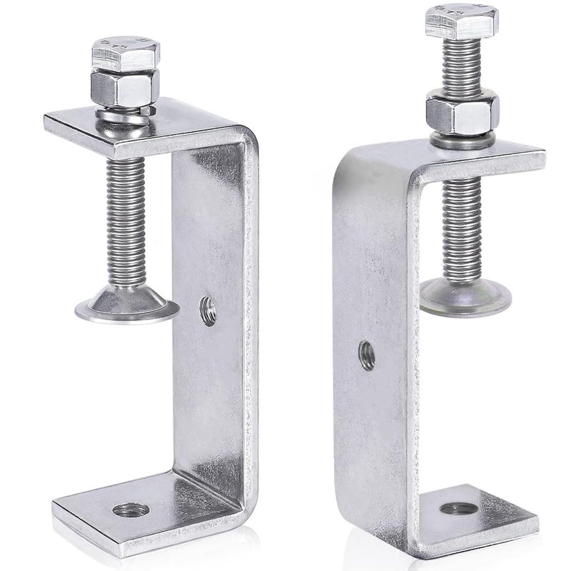 LOSYHU Heavy Duty Stainless Steel CClamp with Wide Jaw Openings 85MM 3 38 Inch Large Tiger Clamps Metal G Clamp for Assembly Fastening Gluing and Welding 2PCS