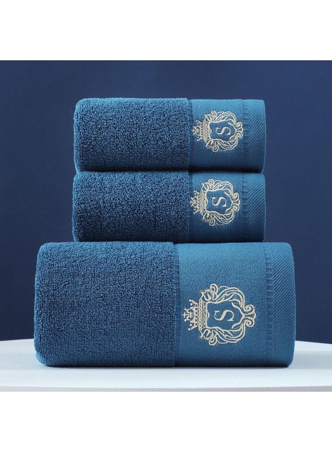 Luxury Cotton Towel Set 3 Pieces Soft Absorbent Bath Towels