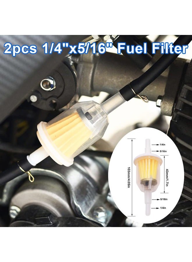 Tnisesm 1/4(6MM) Inch ID Fuel Line Kits, 2 Meter / 6-Foot Fuel Line + 2Pcs 1/4 Inch X 5/16 Inch Gas Inline Fuel Filters with Magnet +10 Pcs 13/32''-15/32'' Mini Fuel Hose Clamps Adjustable - Image 5