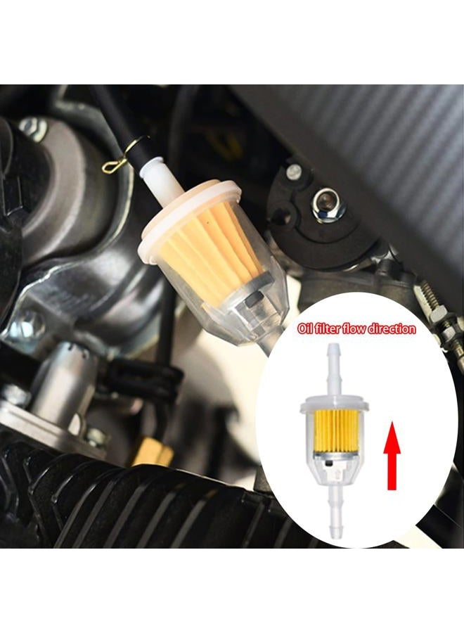 Tnisesm 1/4(6MM) Inch ID Fuel Line Kits, 2 Meter / 6-Foot Fuel Line + 2Pcs 1/4 Inch X 5/16 Inch Gas Inline Fuel Filters with Magnet +10 Pcs 13/32''-15/32'' Mini Fuel Hose Clamps Adjustable - Image 3