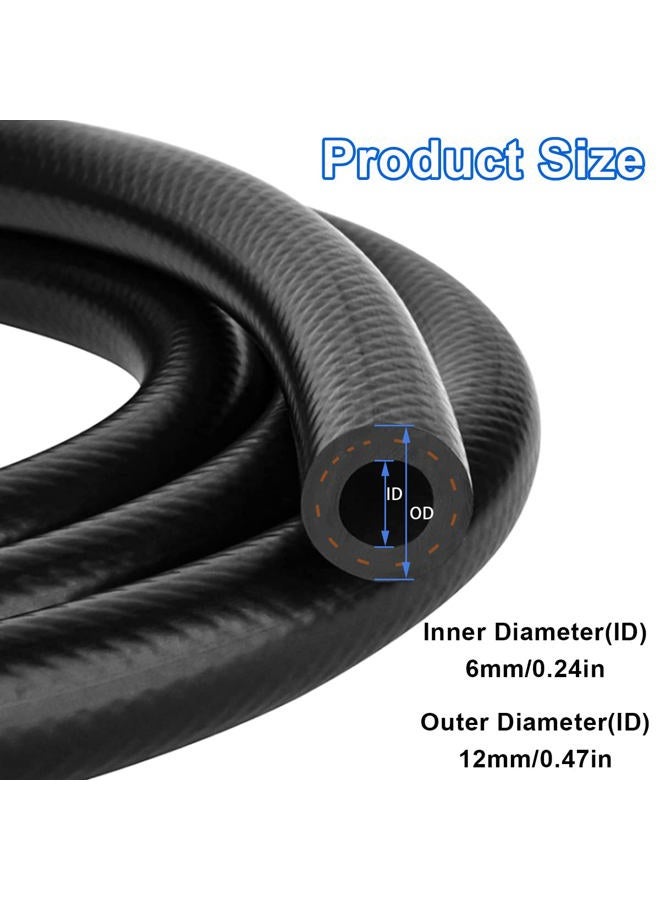 Tnisesm 1/4(6MM) Inch ID Fuel Line Kits, 2 Meter / 6-Foot Fuel Line + 2Pcs 1/4 Inch X 5/16 Inch Gas Inline Fuel Filters with Magnet +10 Pcs 13/32''-15/32'' Mini Fuel Hose Clamps Adjustable - Image 4