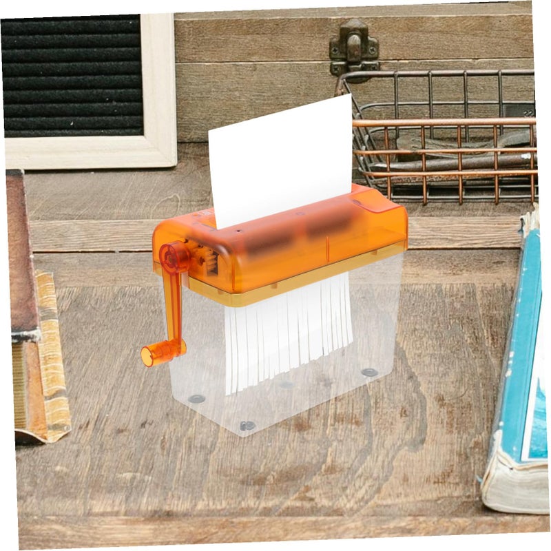Mini Manual Paper Shredder Portable Hand Operated for Home Office Document Bills Photos - Image 5