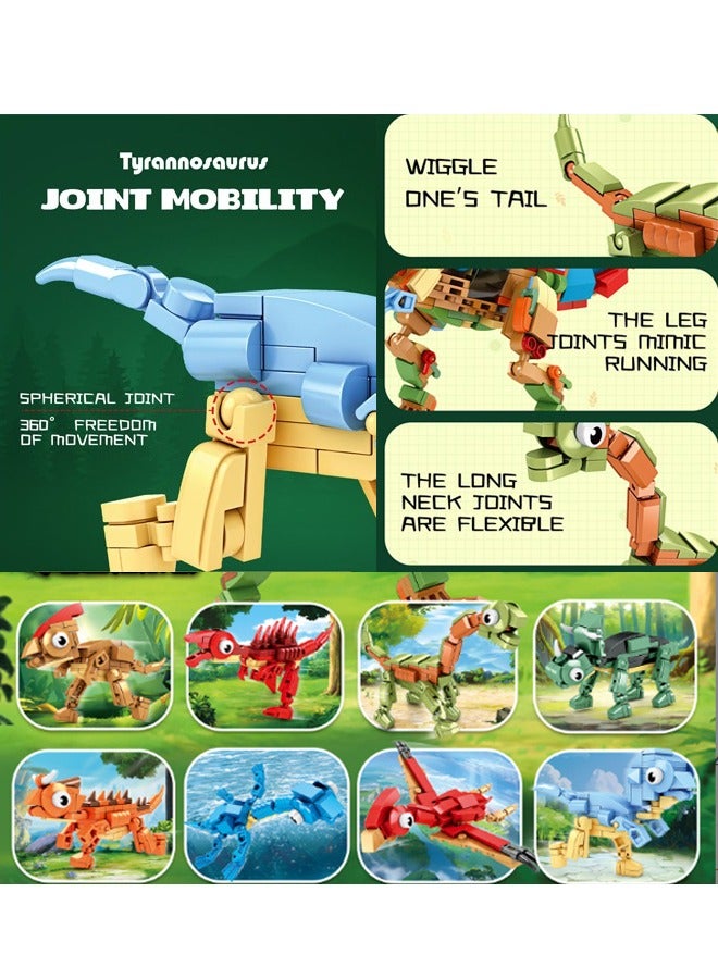 ووما 604 قطعة من ألعاب مكعبات الديناصورات الرائعة، مجموعة ألعاب تعليمية يمكنها تبديل ثمانية أشكال مختلفة - Image 5