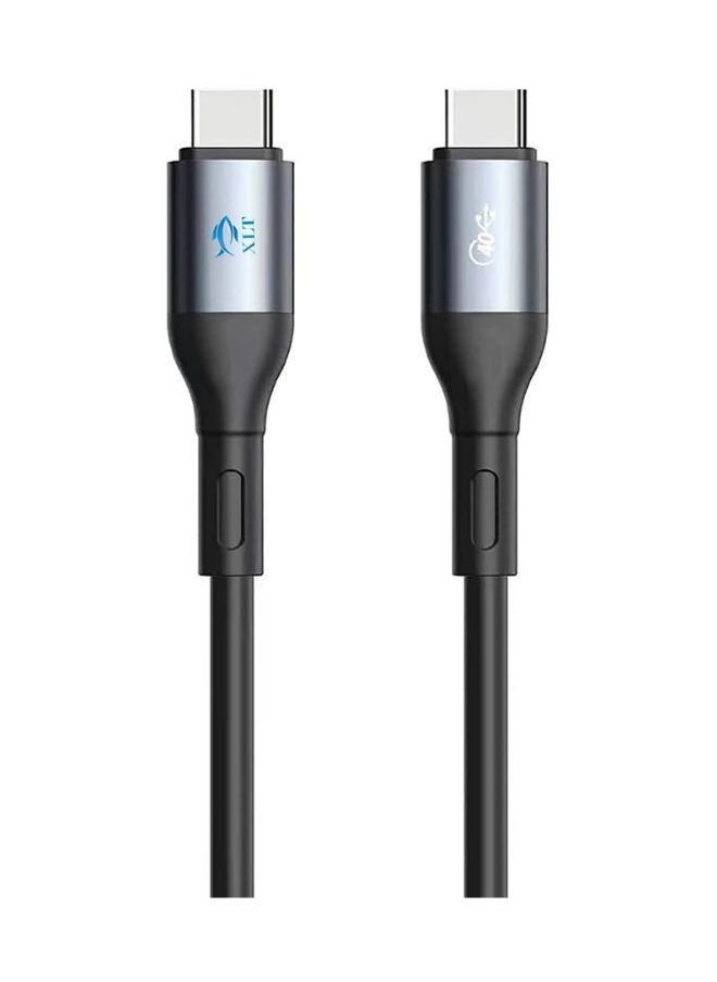 إكس أل تي كابل USB 4.0 من النوع C إلى النوع C 3 في 1 يدعم كبل 8K 60 هرتز لنقل البيانات بسرعة 40 جيجابت في الثانية وشحن 100 وات 1.8 متر  - Image 1