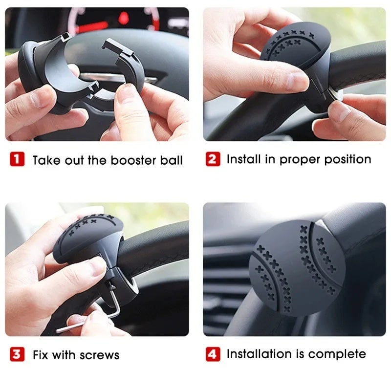 New Car Steering Wheel Booster Steering Wheel Ball 360 Degree Rotating Grip One Hand Labor-saving Car Handle Spinner Tools - Image 5