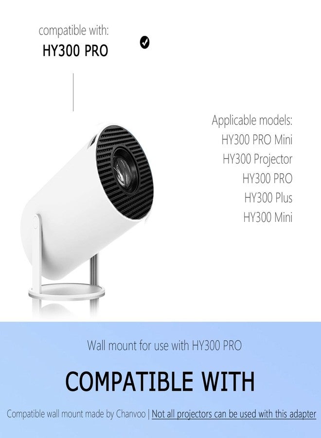Chanvoo Drill Free Wall Mount Compatible with HY300PRO Mini Projector Ceiling Mount, HY300 PRO Accessories Aluminum Wall Mount Stand - Image 4