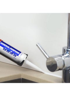 Loctite Loctite General Purpose GP silicone sealant (White), indoor and outdoor use, waterproofing for floor, walls, roof, silicone adhesive, tiles grout, bathroom, kitchen use, 280 ml  - Image 4