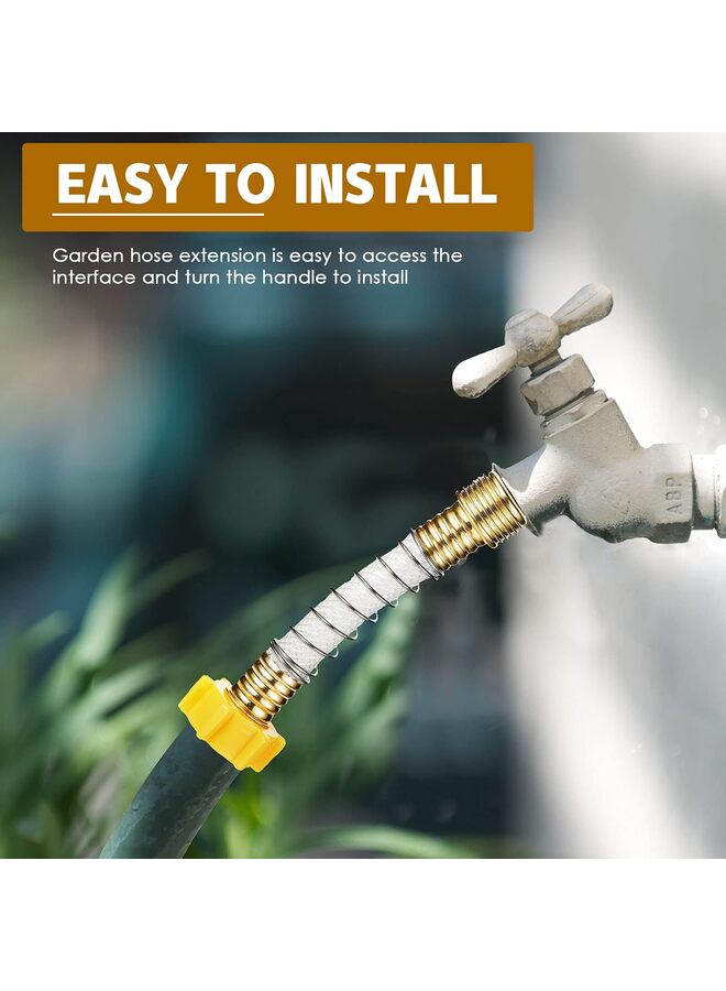 Flexible Hose Protector-Eliminates Hose Crimping and Straining at Faucets and Water Connections for RV, Garden & Car Wash Hose Extension Adapter  - Image 4