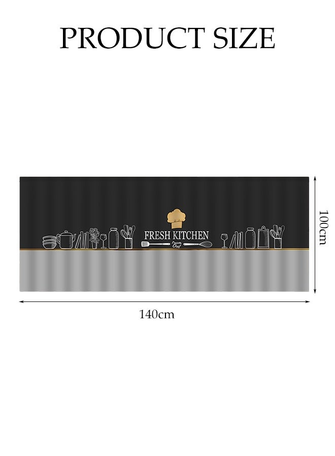DUNISO Kitchen Cabinet Curtain, Velcro Sundries Rack Door Curtain, Pull Curtain, Punch-Free Cabinet Dust Fume Curtain, Sink Curtain, Locker Privacy Curtain, Shelf Cabinet Curtain, Bookcase Shoe Rack Dust Curtain, Self-Adhesive 100*140cm  - Image 3