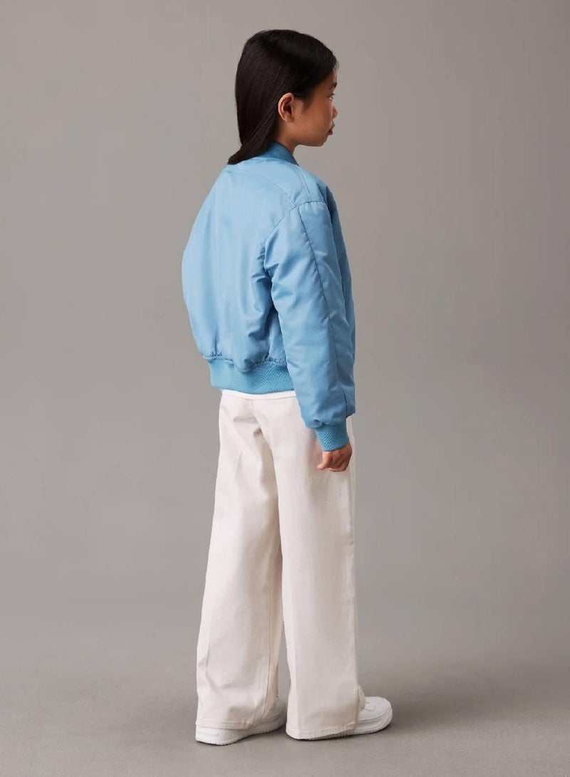 Calvin Klein Jeans High Rise Wide Leg Chino Trousers - Image 2