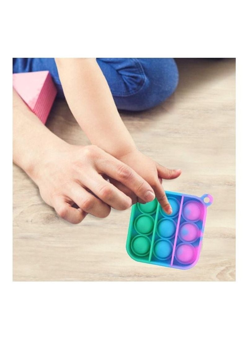 XiuWoo Set of 2 Mini Push Pop Fidget Toy Keychain – Square Tie-Dye Bubble Sensory Toy for Stress & Anxiety Relief, Portable Silicone Fidget Popper for Kids and Adults - Image 4