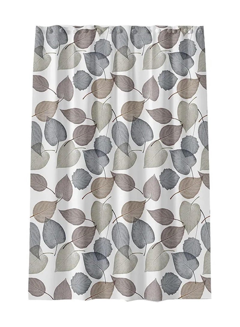 كيل › طقم ستارة حمام مطبوعة بمقاس 180 × 200 مع خطافات: ستارة حمام مقاومة للماء مناسبة للمنزل والفندق والديكور العصري - Image 1