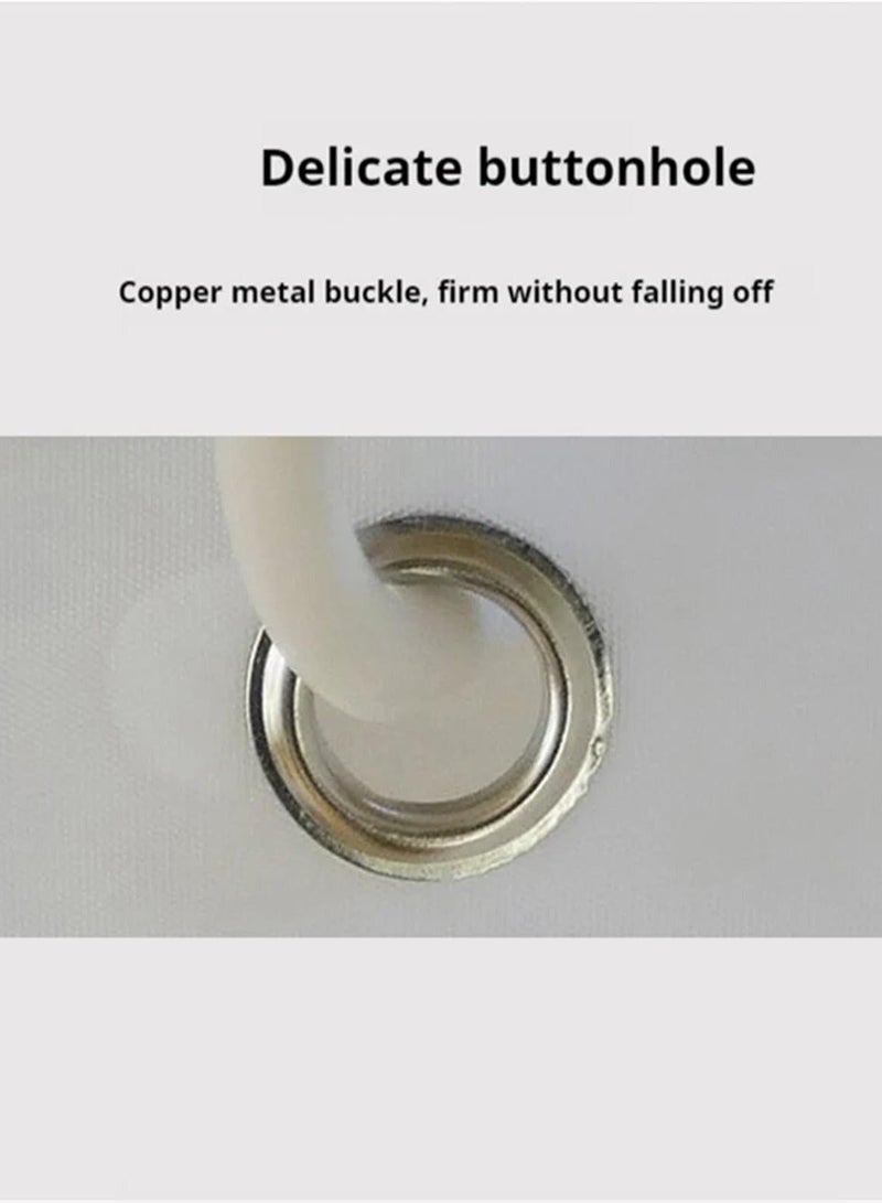 كيل › طقم ستارة حمام مطبوعة بمقاس 180 × 200 مع خطافات: ستارة حمام مقاومة للماء مناسبة للمنزل والفندق والديكور العصري - Image 4